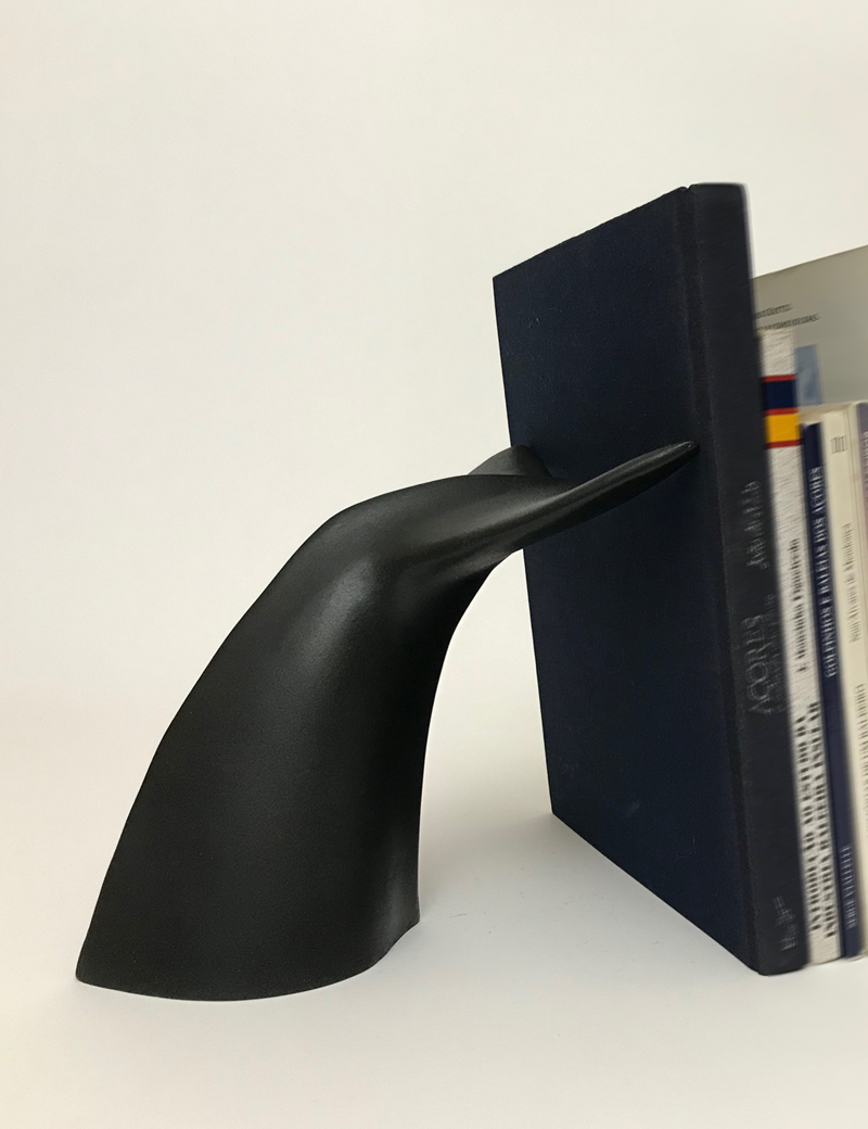 Escultura suporte livros Cachalote (Preto)